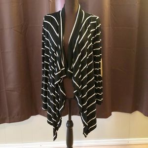 Black/White Stripped Cardigan Size L